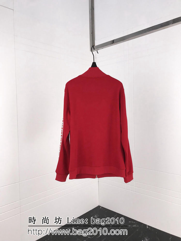 BURBERRY巴寶莉 19早春 新年紅 限量款全新“TB”LOGO標識套裝 訂制“TB”五金拉鏈頭 毛圈衛衣面料 高版本男女同款 ydi2631